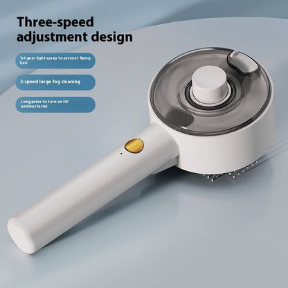 UV Pet Grooming Brush Steam Flea & Hair Remover Tool - Happy Pets