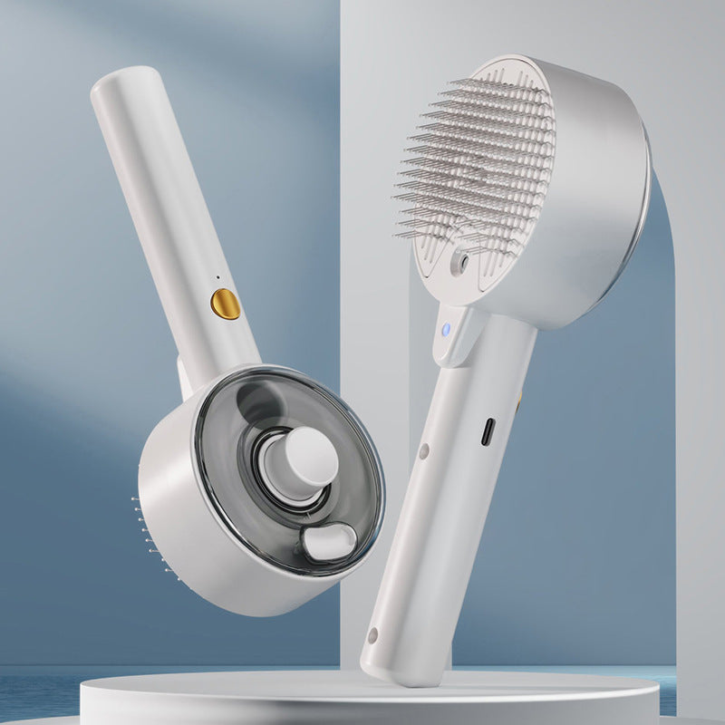 UV Pet Grooming Brush Steam Flea & Hair Remover Tool - Happy Pets