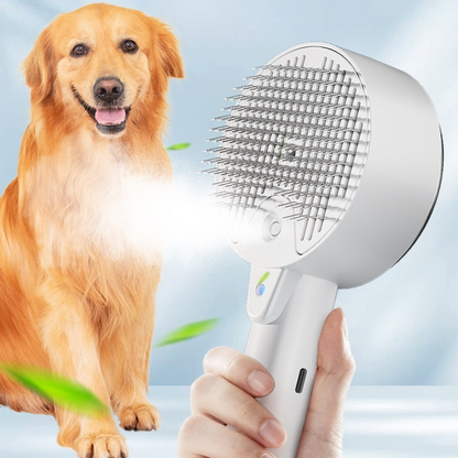 UV Pet Grooming Brush Steam Flea & Hair Remover Tool - Happy Pets
