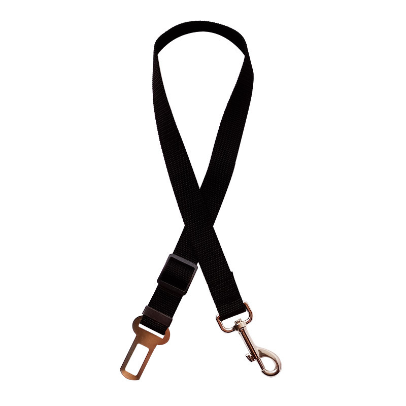 Adjustable pet car seat belt for dogs and cats – safety travel harness black variant