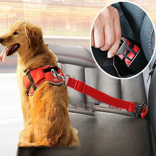 Adjustable pet car seat belt for dogs and cats – safety travel harness cover image