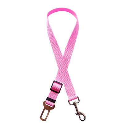 Adjustable pet car seat belt for dogs and cats – safety travel harness pin variant