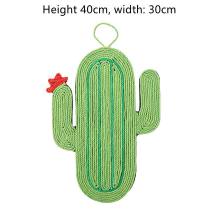Durable EVA and sisal rope cat scratch board in fun shapes for claw care cactus variant