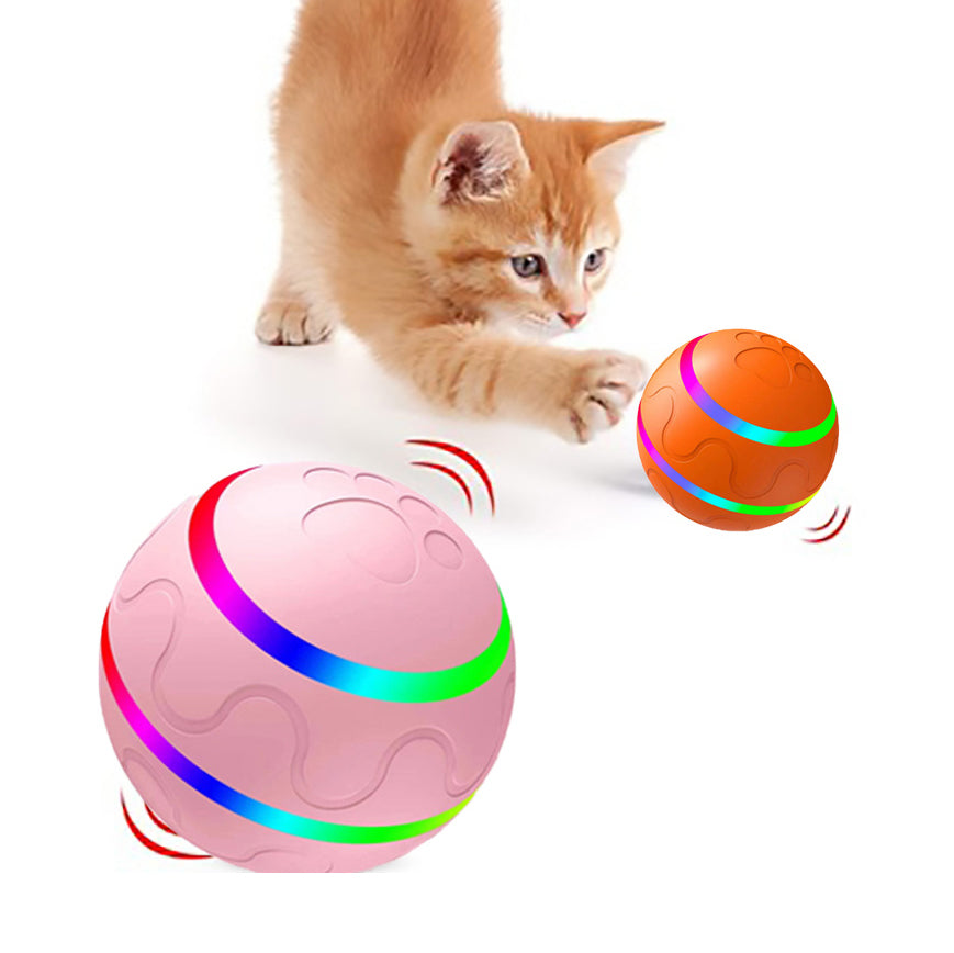 Pet Toy – Automatic Rotating Ball for Interactive Play and Fun. - Happy Pets