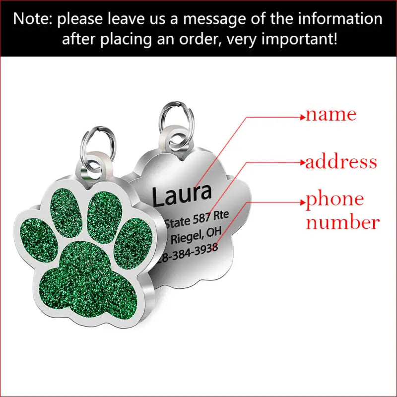 Customized personality stainless steel bone dog id tag -