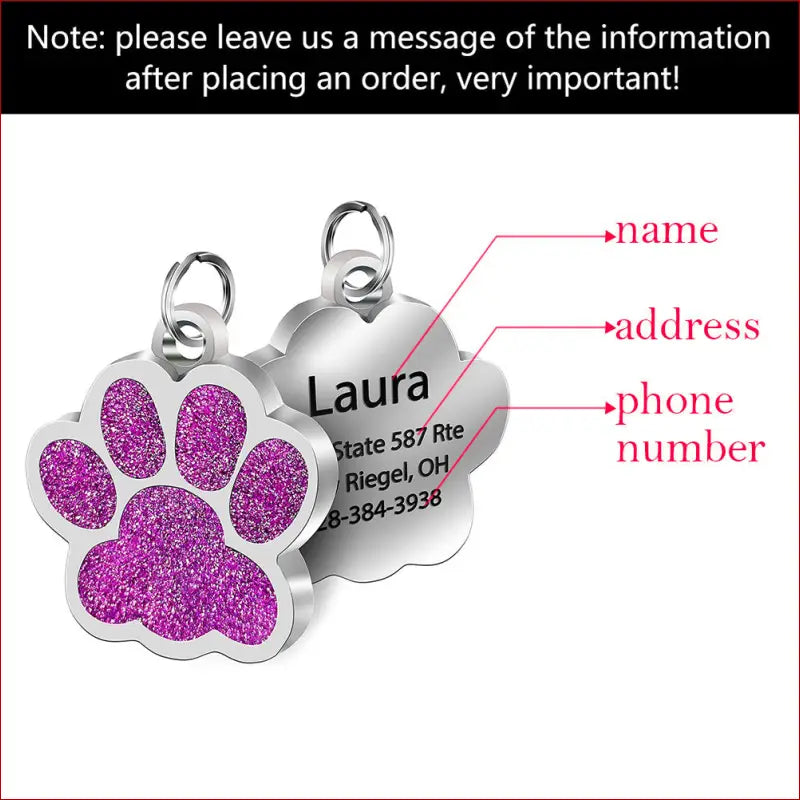 Customized personality stainless steel bone dog id tag -