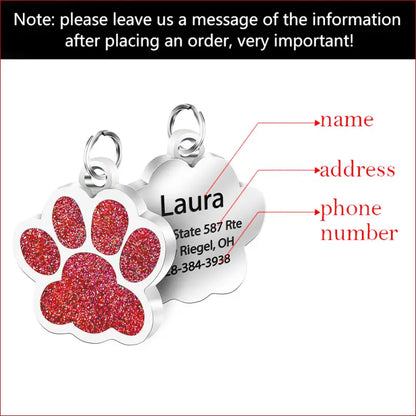 Customizable Pet Identification Tag - Happy Pets