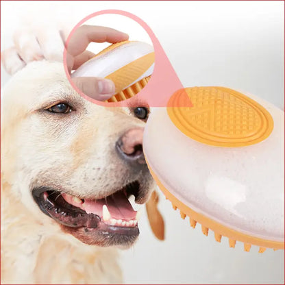 Pet bath brush 2-in-1. Pet massage comb. Pet grooming Tool. Pet Cleaning. - Happy Pets