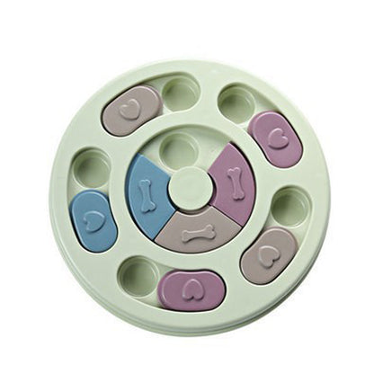 Interactive dog puzzle feeder toy for mental enrichment and slow feeding green variant