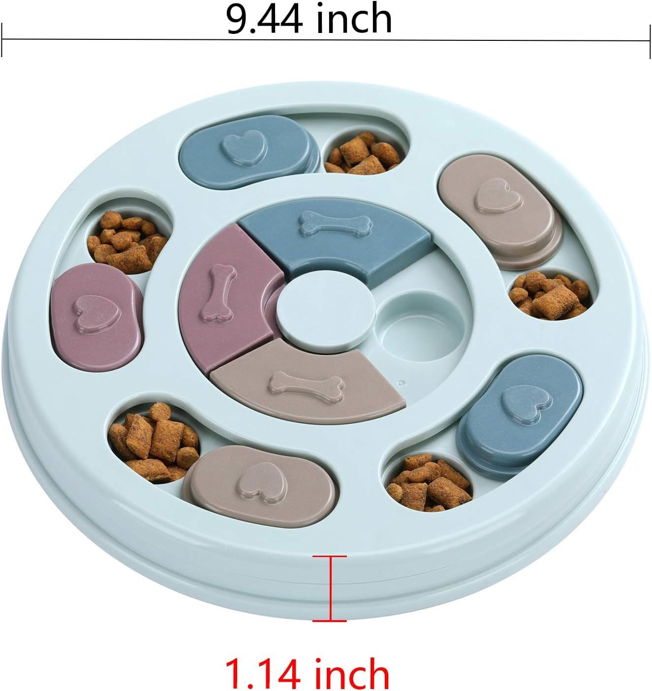 Interactive dog puzzle feeder toy for mental enrichment and slow feeding size