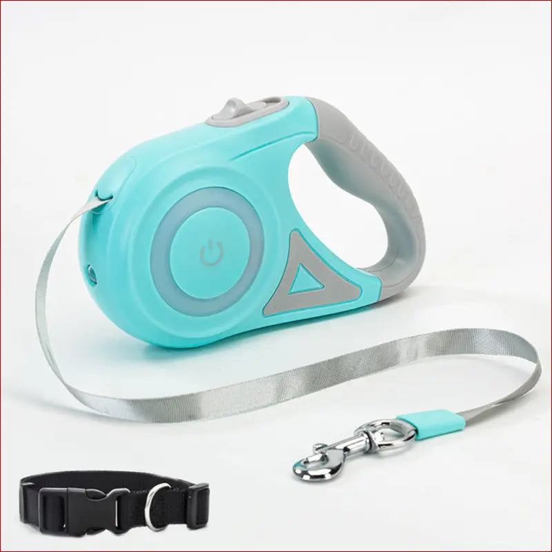 Dog leash retractable and dog collar spotlight automatic pet