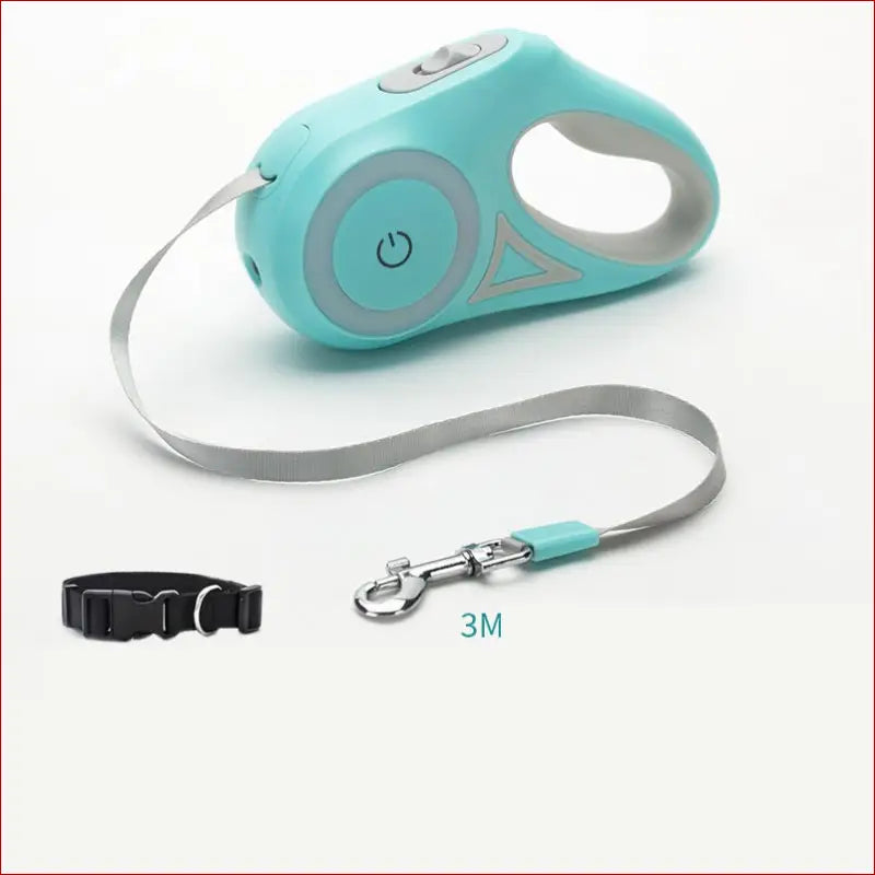 Dog leash retractable and dog collar spotlight automatic pet