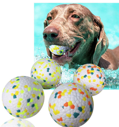 Durable E-TPU Dog Molar Ball Interactive Toy for Dental Health dog playing in water