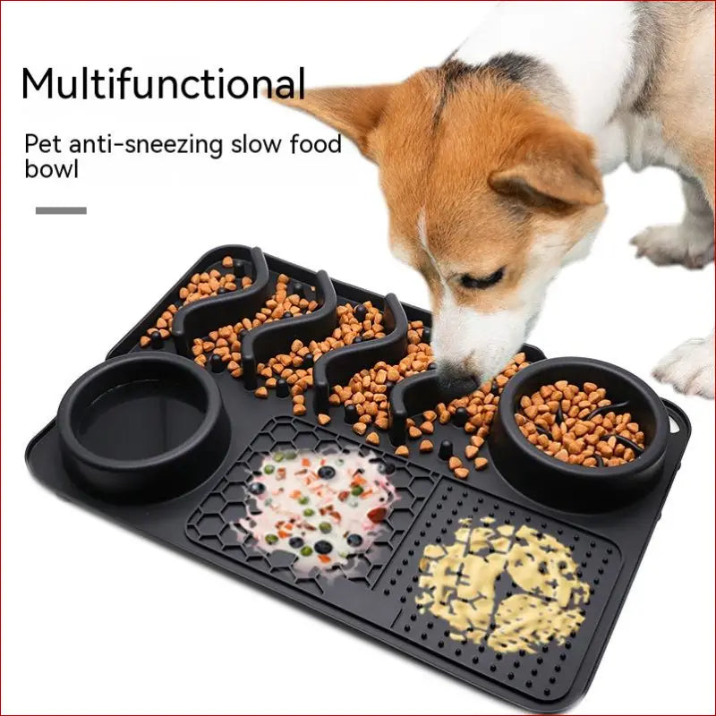 Dog silicone licking pad pet/ multifunctional food bowl/