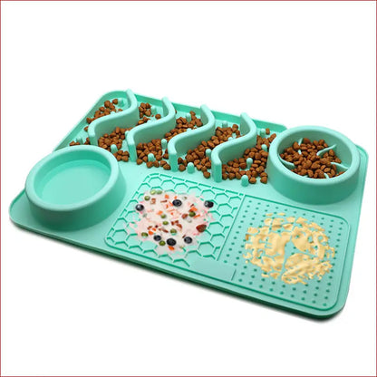 Dog silicone multifunctional food bowl. Pet Feeding. - Happy Pets