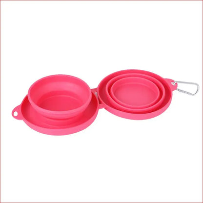 Pet Food and Water Bowls. Double Collapsible. Pet Feeding - Happy Pets