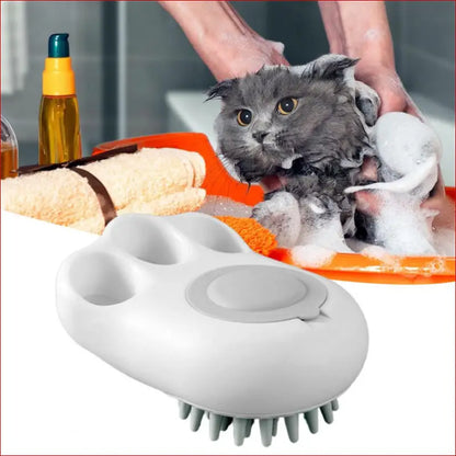 Cat bath brush.  Cat hair cleaning brush. Pet brush. - Happy Pets