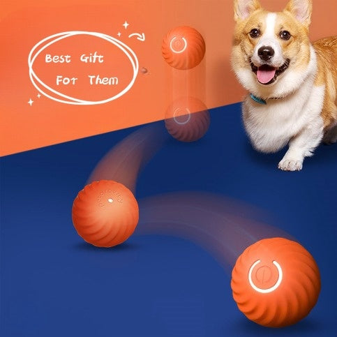 Durable rubber dog chew ball toy in blue and orange for aggressive chewers and training best gift for them