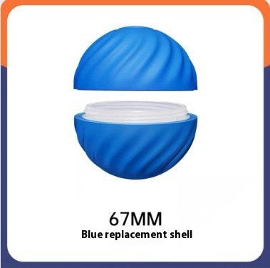 Durable rubber dog chew ball toy in blue and orange for aggressive chewers and training blue replacement