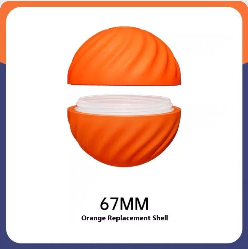Durable rubber dog chew ball toy in blue and orange for aggressive chewers and training orange replacement 