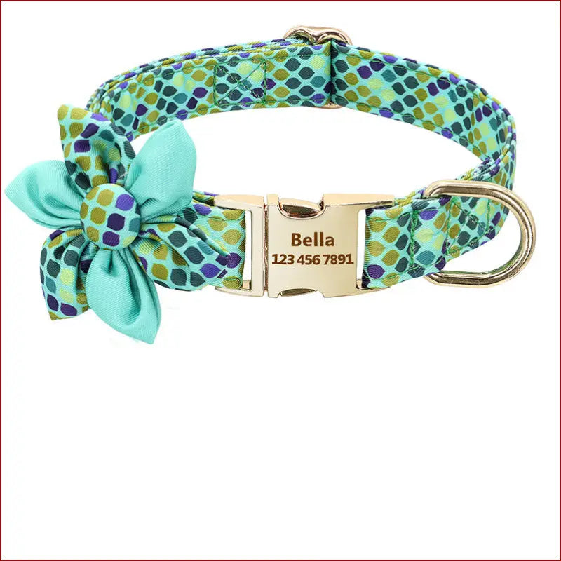 Fashion printed dog collar personalized nylon custom pet