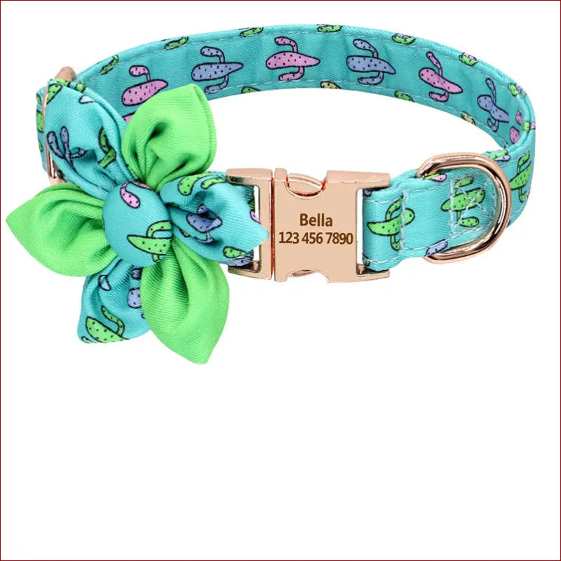 Fashion printed dog collar personalized nylon custom pet