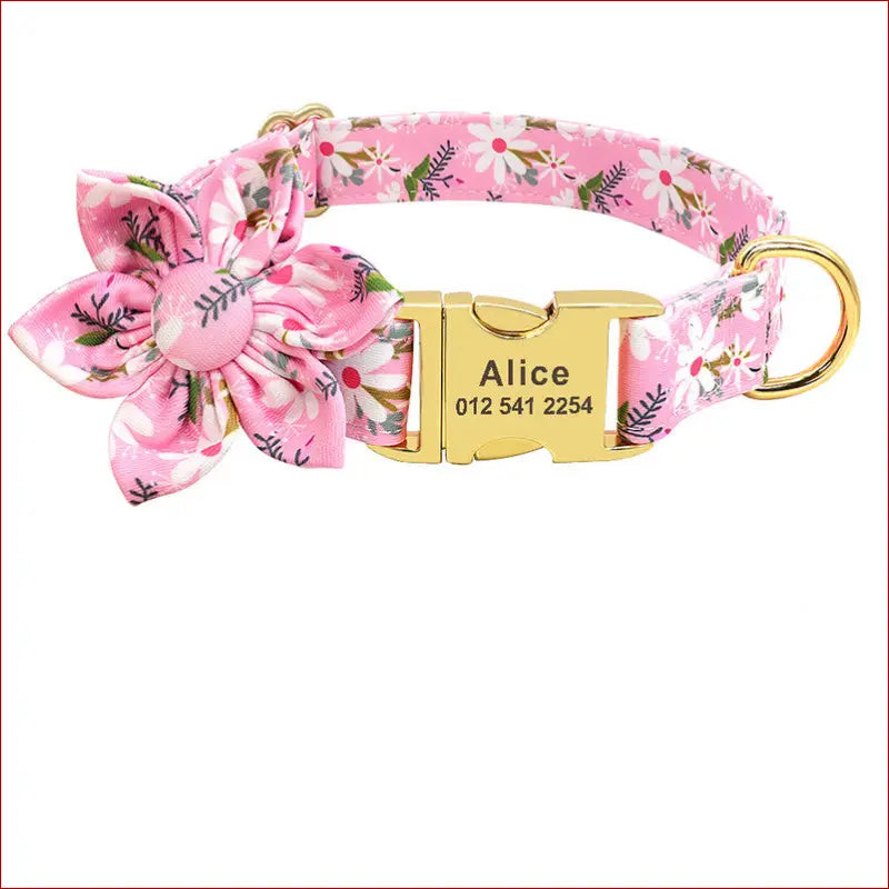 Fashion printed dog collar personalized nylon custom pet