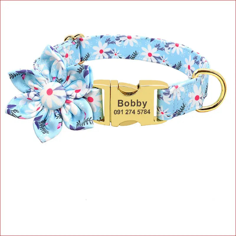 Fashion printed dog collar personalized nylon custom pet