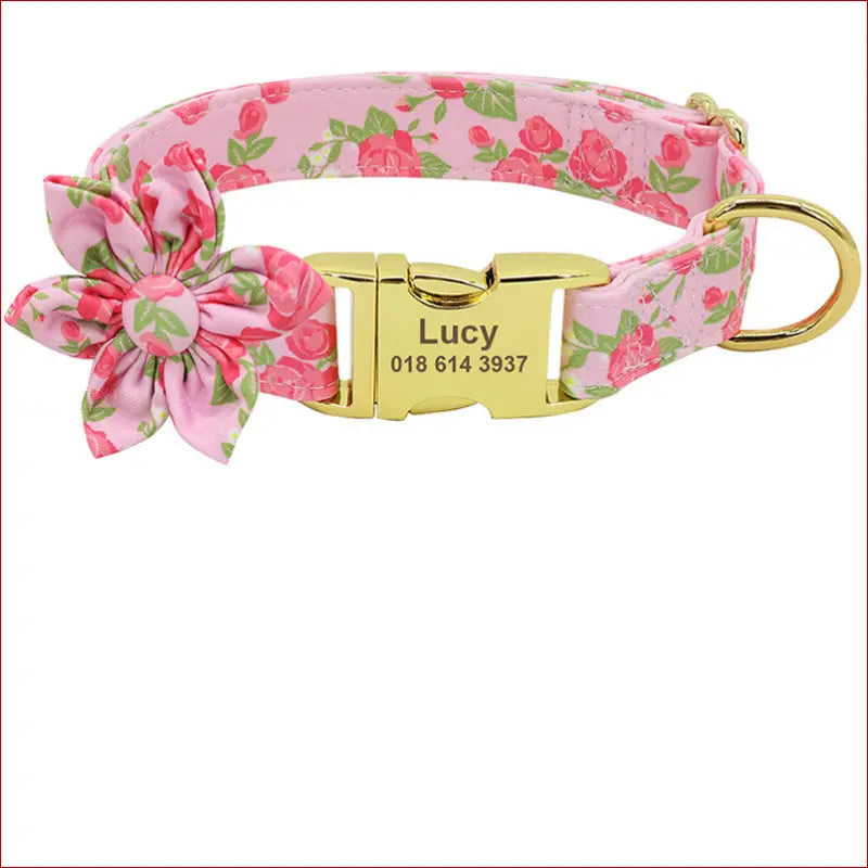 Fashion printed dog collar personalized nylon custom pet