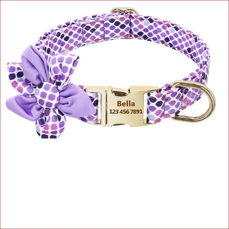 Fashion printed dog collar personalized nylon custom pet