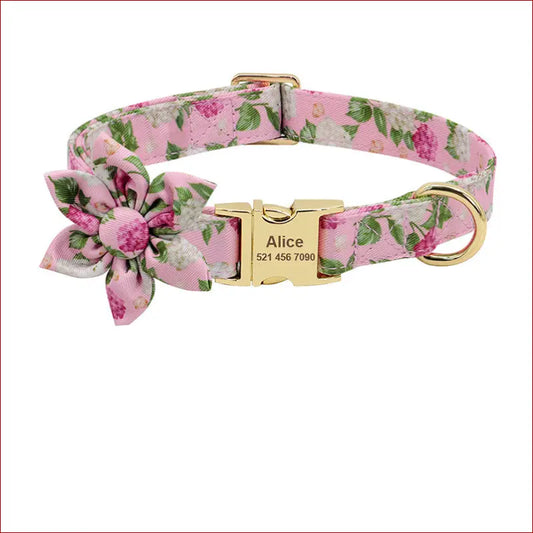 Fashion printed dog collar personalized nylon custom pet