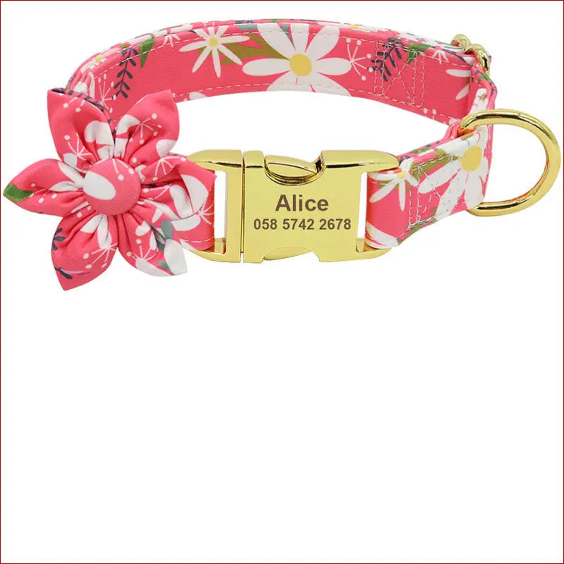 Fashion printed dog collar personalized nylon custom pet