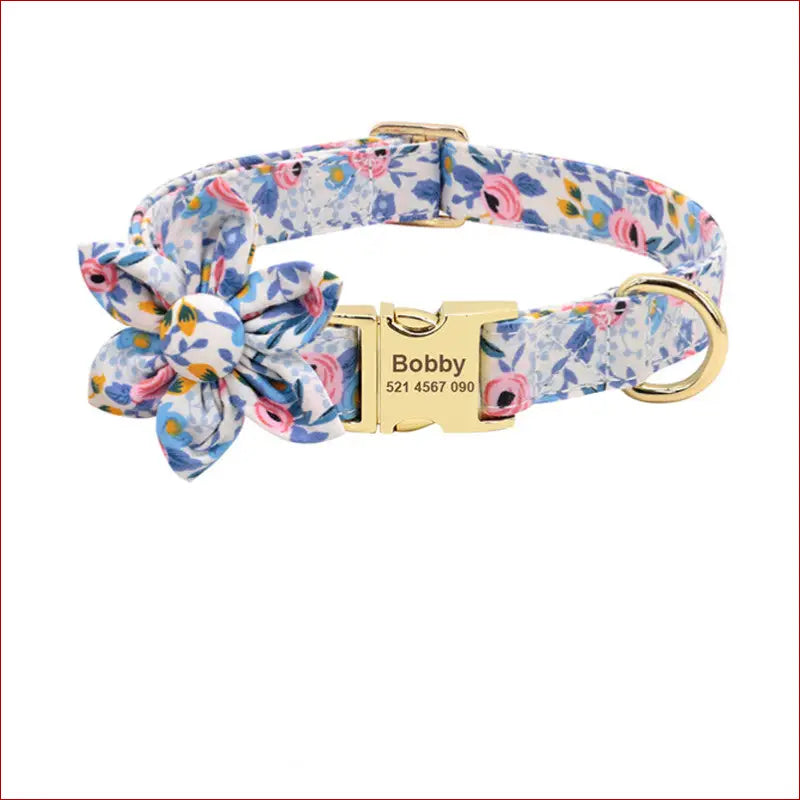 Fashion printed dog collar personalized nylon custom pet