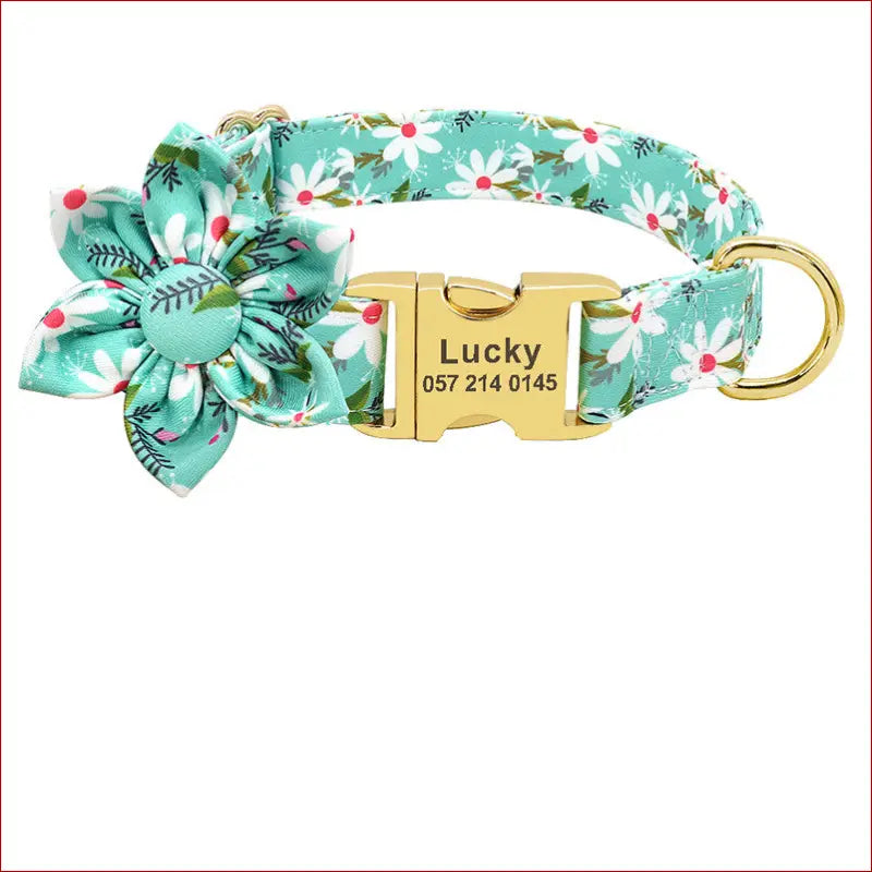 Fashion printed dog collar personalized nylon custom pet