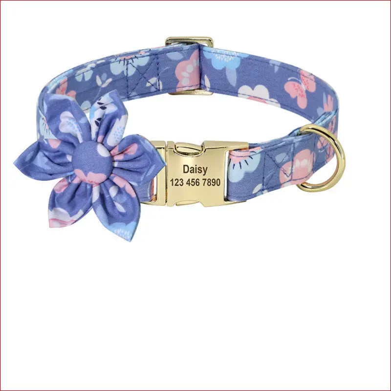 Fashion printed dog collar personalized nylon custom pet