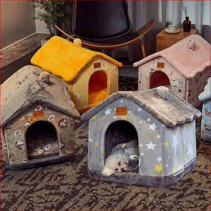 Foldable Pet house. Pet Bed. Comfortable and warm. Pet supplies. - Happy Pets