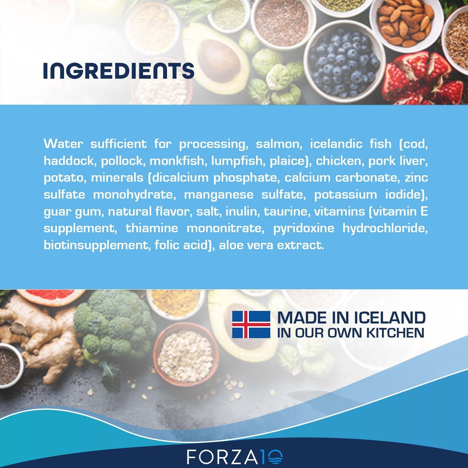 Forza10 Actiwet Dermo Wet Dog Food 32 Pack for Sensitive Skin all ingredients