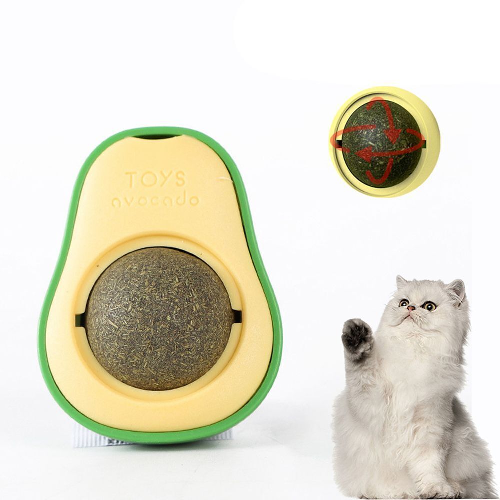 Avocado-shaped toy for cats, filled with gall fruit to stimulate and engage your pet, offering a natural alternative to traditional catnip.