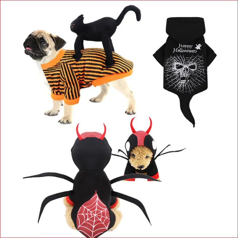 Halloween Pet Clothing. "Fun and Colorful Pet Costumes: A Variety for Every Occasion" - Happy Pets