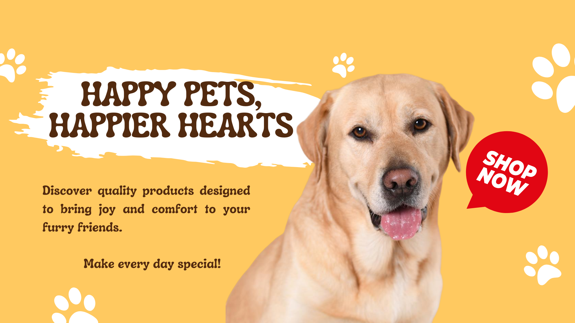 Happy Pets Happier Hearts Baner 