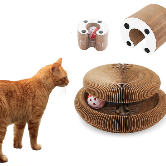 Magic Organ foldable cat scratcher made of eco-friendly recycled cardboard, ideal for scratching and playing cover image