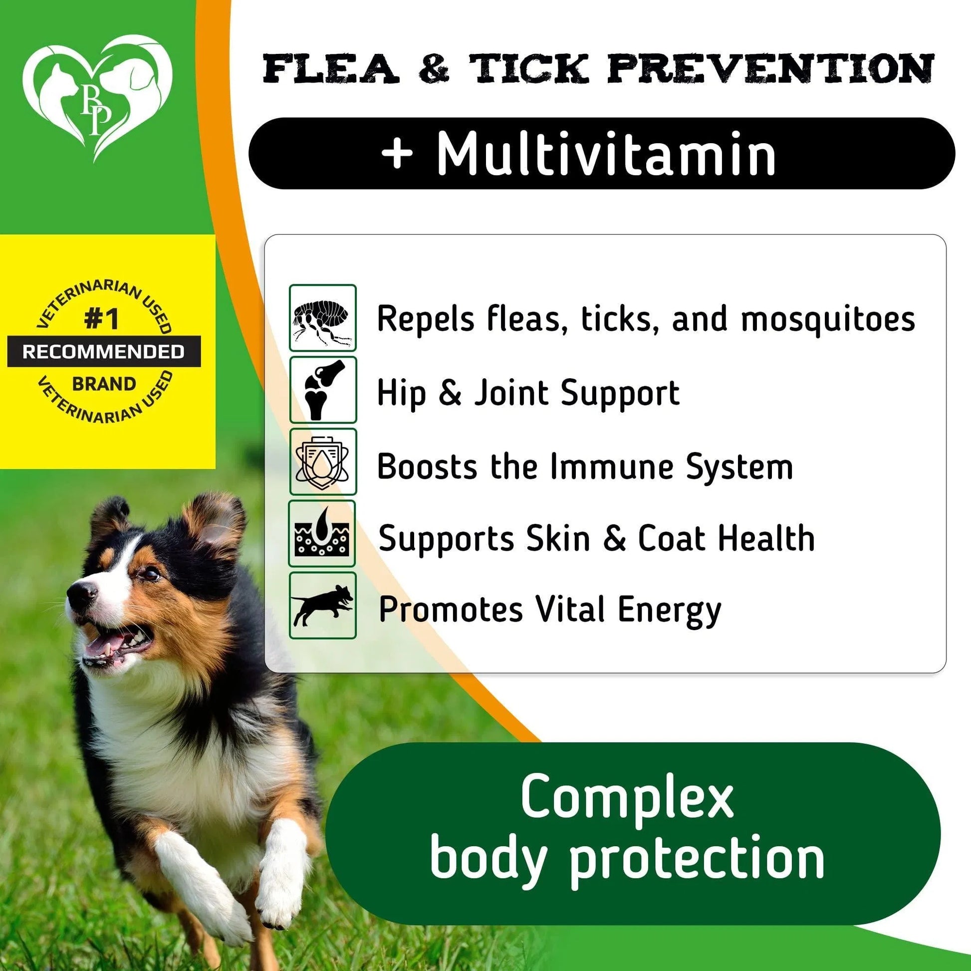 Natural flea and tick chewable pills for dogs with multivitamins – 140 tablets bottle benefits