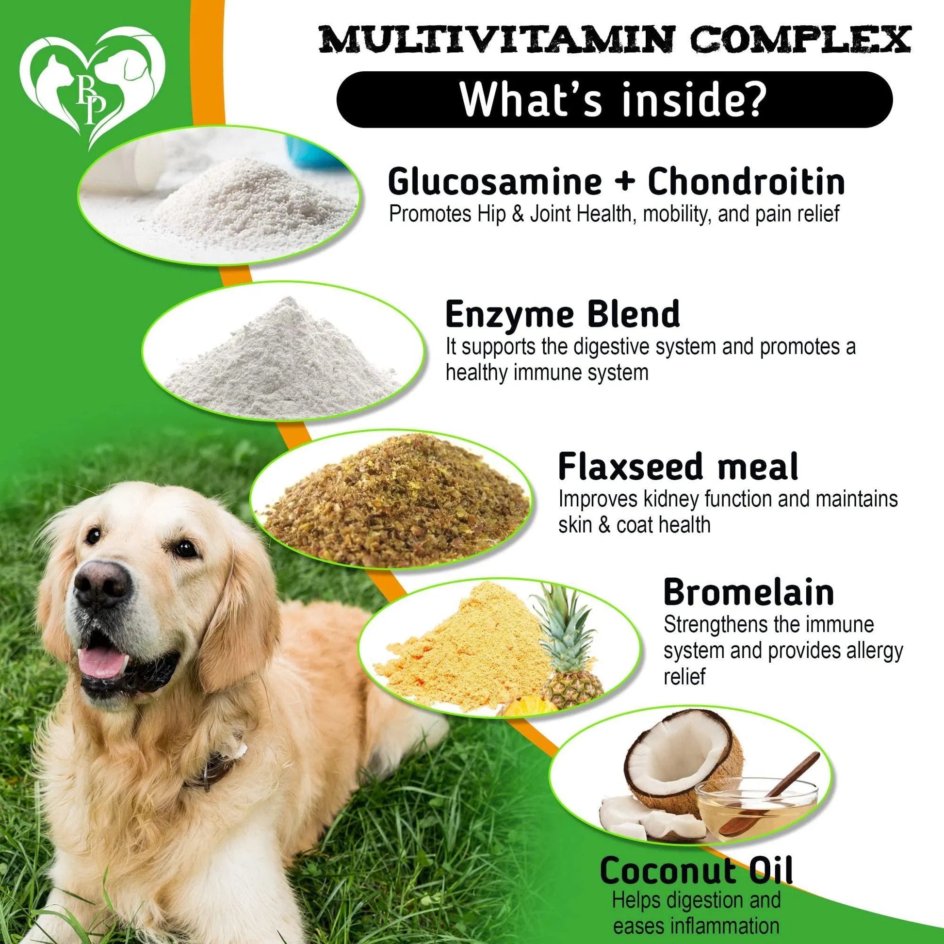 Natural flea and tick chewable pills for dogs with multivitamins – 140 tablets bottle ingredients