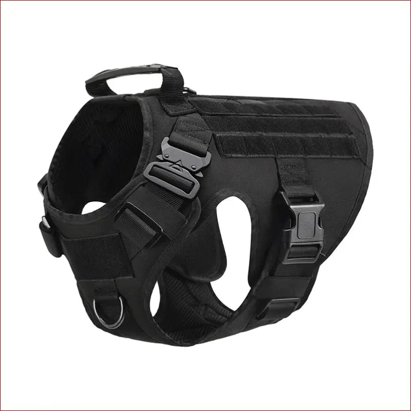 Outdoor tactical dog vest for large dogs - Black / L - pet