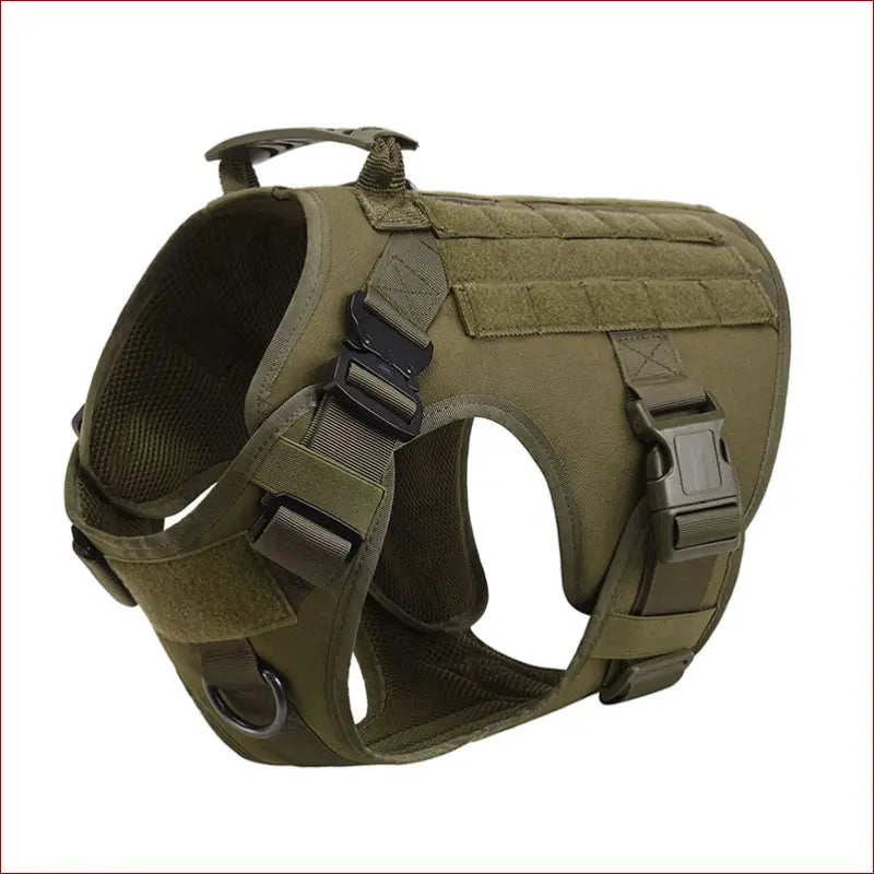 Outdoor tactical dog vest for large dogs - Green / L - pet