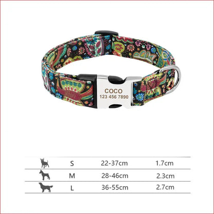 Personalized dog collar. Anti-lost nameplate ID tag collar. - Happy Pets