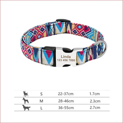 Personalized dog collar. Anti-lost nameplate ID tag collar. - Happy Pets