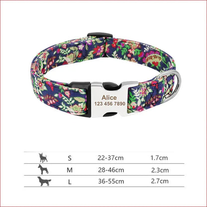 Personalized dog collar. Anti-lost nameplate ID tag collar. - Happy Pets