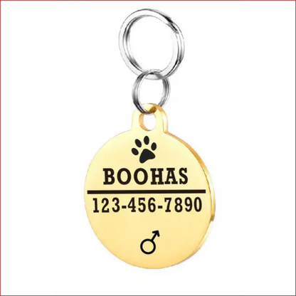 Personalized Dog ID Tag. Pet Collar. Outdoor Pet Safety. - Happy Pets