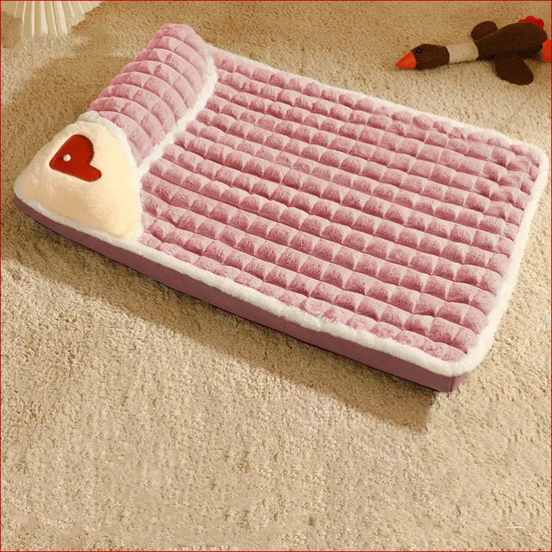 Pet bed warm / thickened/ comfortable cotton - Pink / M -